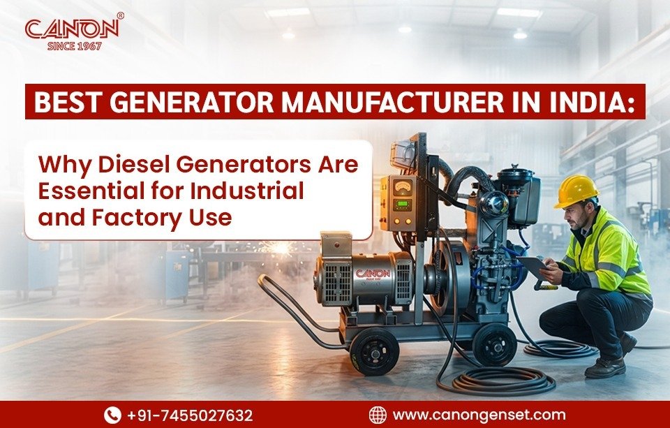 Best Generator Manufacturer in India: Why Diesel Generators Are Essential for Industrial and Factory Use