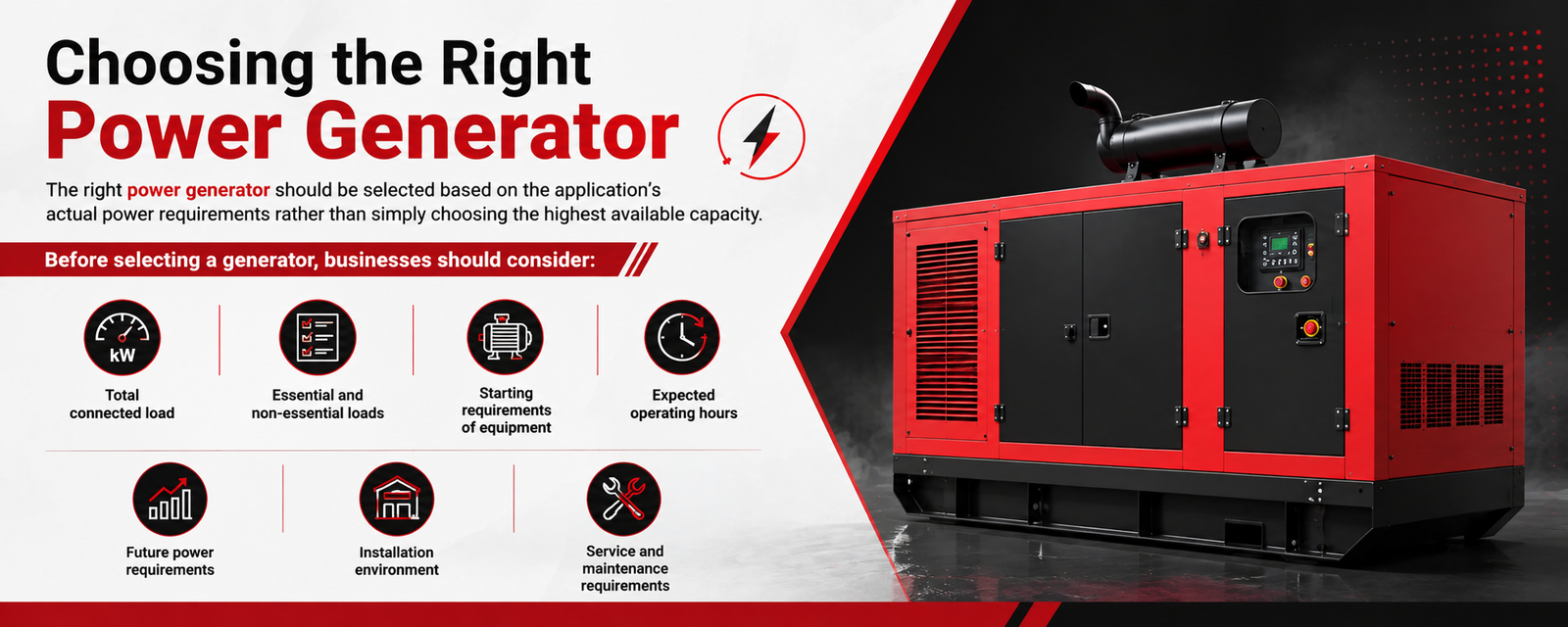 Choosing the right power generator